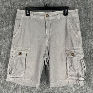 Old Navy Shorts 30 Mens Cargo Seersucker Pinstriped‎ Distressed Worn Casual